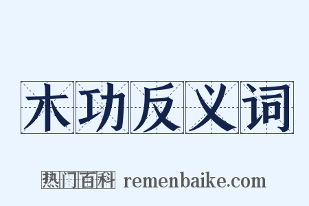 木功反义词是什么意思的图片